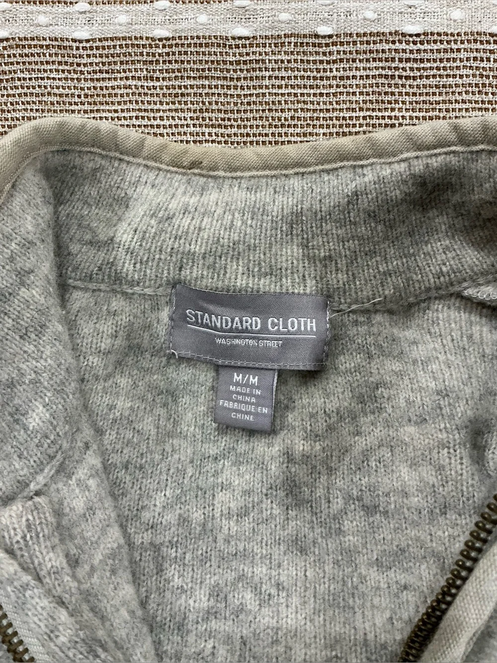 Men's Gray Double-Breasted Wool Blend Cardigan Sweater